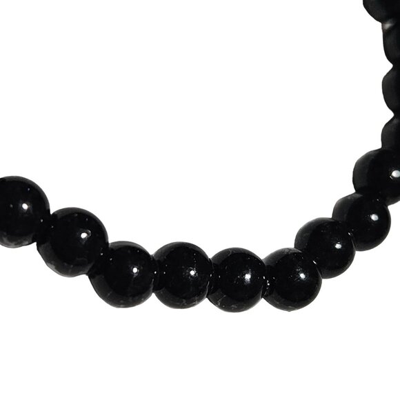 Boho Black Beaded Stretch Bracelet Classic Timeless Fashion Jewelry Women - Picture 2 of 3